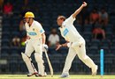 Steve O'Keefe sends down a delivery, New South Wales v Western Australia, Sheffield Shield, Sydney, 1st day, January 24, 2013