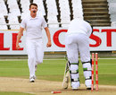 Josh Shaw knocks out Vassilli Orros's leg stump, South Africa Under-19 v England Under-19, 1st Youth Test, Cape Town, 3rd day, January, 29, 2013
