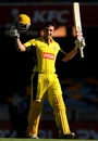 Shaun Marsh celebrates his hundred, Queensland v Western Australia, Ryobi Cup, Brisbane, February 2, 2013