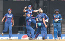 Katherine Brunt celebrates taking the wicket of Mithali Raj, India v England, Women's World Cup 2013, Group A, Mumbai, February 3, 2013