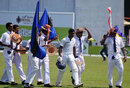 Devin Jayasinghe walks back after being dismissed for 74, St. Thomas' College v Royal College, Colombo, 1st Day, March 7, 2013
