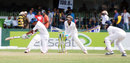 Ravindu Tillakaratne sweeps the ball, St. Thomas' College v Royal College, Colombo, 1st Day, March 7, 2013