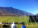 The Remarkables mountain range in the background of the Queenstown ground, New Zealand XI v England XI, Tour match, Queenstown, 1st day, February 27, 2013 The Remarkables mountain range in the background of the Queenstown ground, New Zealand XI v England XI, Tour match, Queenstown, 1st day, February 27, 2013