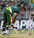 Wahab Riaz was bowled off a yorker, South Africa v Pakistan, 3rd ODI, Johannesburg, March 17, 2013