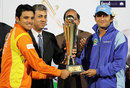 Lahore Lions' captain Azhar Ali and Karachi Zebras' captain Faisal Iqbal with the trophy, Lahore Lions v Karachi Zebras, Faysal Bank One Day Tournament final, Rawalpindi, March 23, 2013
