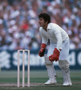 Wasim Bari waits for the ball to be fielded in, England v Pakistan, 2nd ODI, Old Trafford, July 19, 1982