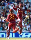 Denesh Ramdin leaps in the air after the win, West Indies v Pakistan, Champions Trophy, Group B, The Oval, June 7, 2013