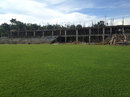 The under-construction grandstand at Sylhet Stadium, Sylhet, August 16, 2013 The under-construction grandstand at Sylhet Stadium, Sylhet, August 16, 2013