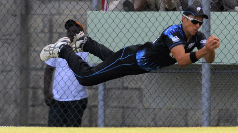 Trent Boult goes airborne to complete a stunning catch Trent Boult goes airborne to complete a stunning catch