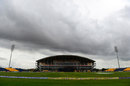 Dark clouds surround the Mahinda Rajapaksa International Cricket Stadium, Sri Lanka v Pakistan, 1st ODI, Hambantota, August 23, 2014 Dark clouds surround the Mahinda Rajapaksa International Cricket Stadium, Sri Lanka v Pakistan, 1st ODI, Hambantota, August 23, 2014