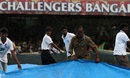 Rain interrupted Royal Challengers Bangalore's chase, Royal Challengers Bangalore v Delhi Daredevils, IPL 2015, Bangalore, May 17, 2015 Rain interrupted Royal Challengers Bangalore's chase, Royal Challengers Bangalore v Delhi Daredevils, IPL 2015, Bangalore, May 17, 2015