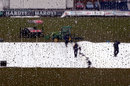 The groundstaff deal with another shower at Chester-le-Street, Durham v Middlesex, County Championship, Division One, Chester-le-Street, 3rd day, April 26, 2015 The groundstaff deal with another shower at Chester-le-Street, Durham v Middlesex, County Championship, Division One, Chester-le-Street, 3rd day, April 26, 2015