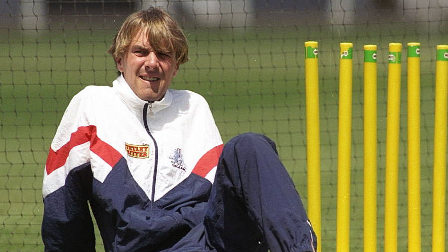 Phil Tufnell relaxes Phil Tufnell relaxes