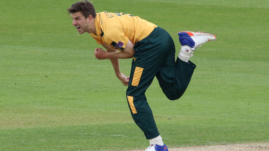 Harry Gurney was in the wickets for Nottinghamshire Harry Gurney was in the wickets for Nottinghamshire