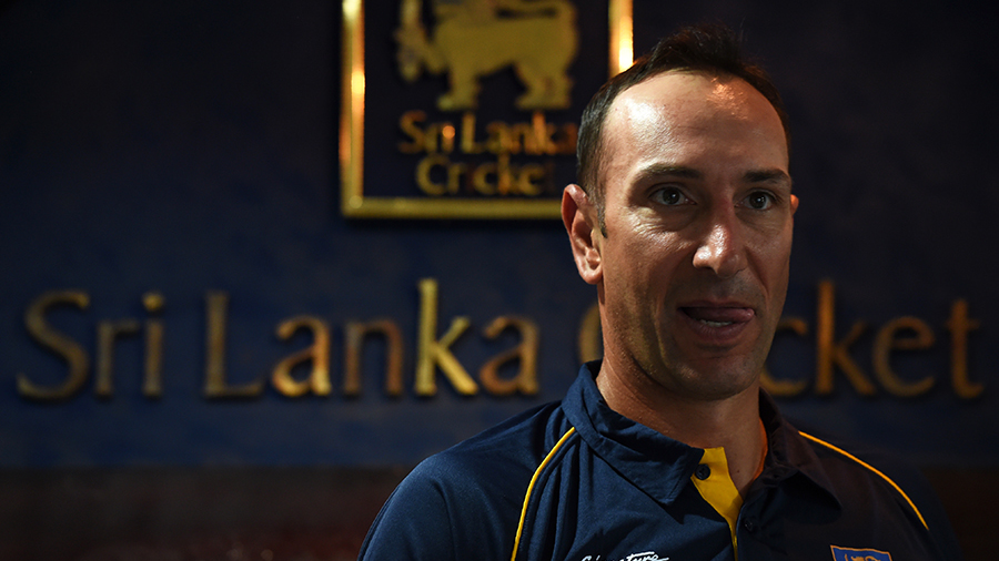 Nic Pothas, Sri Lanka's new fielding coach, speaks at a press meeting Nic Pothas, Sri Lanka's new fielding coach, speaks at a press meeting