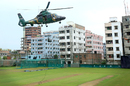 A helicopter hovers over the Academy ground near the Shere Bangla National Stadium on the eve of the first ODI between Bangladesh and England, Mirpur, October 6, 2016 A helicopter hovers over the Academy ground near the Shere Bangla National Stadium on the eve of the first ODI between Bangladesh and England, Mirpur, October 6, 2016