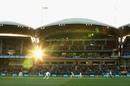 The sun sneaks in through the stands during the final phase of play, Australia v South Africa, 3rd Test, Adelaide, 2nd day, November 25, 2016 The sun sneaks in through the stands during the final phase of play, Australia v South Africa, 3rd Test, Adelaide, 2nd day, November 25, 2016