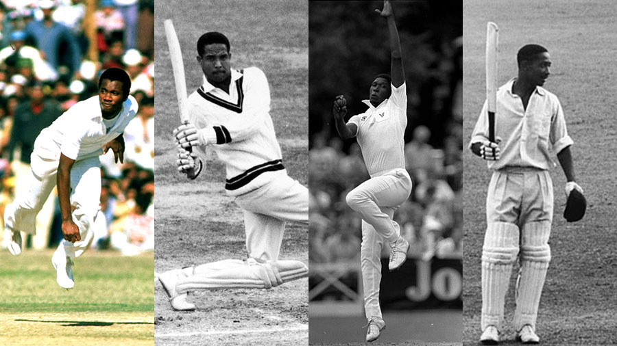 Composite: Malcolm Marshall, Garry Sobers, Joel Garner and Frank Worrell Composite: Malcolm Marshall, Garry Sobers, Joel Garner and Frank Worrell