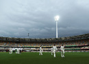 Grey skies prevailed over the ground for a long time, Australia v Pakistan, 1st Test, Brisbane, 4th day, December 18, 2016 Grey skies prevailed over the ground for a long time, Australia v Pakistan, 1st Test, Brisbane, 4th day, December 18, 2016
