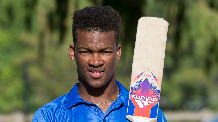 Delray Rawlins poses with his bat at Woodley Park Delray Rawlins poses with his bat at Woodley Park