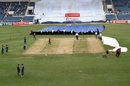 Rain kept the groundstaff busy, West Indies v Pakistan, 1st Test, Jamaica, 2nd day, April 22, 2017 Rain kept the groundstaff busy, West Indies v Pakistan, 1st Test, Jamaica, 2nd day, April 22, 2017