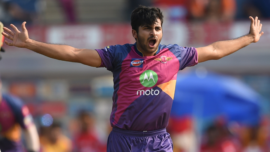 Shardul Thakur celebrates the wicket of Shaun Marsh Shardul Thakur celebrates the wicket of Shaun Marsh