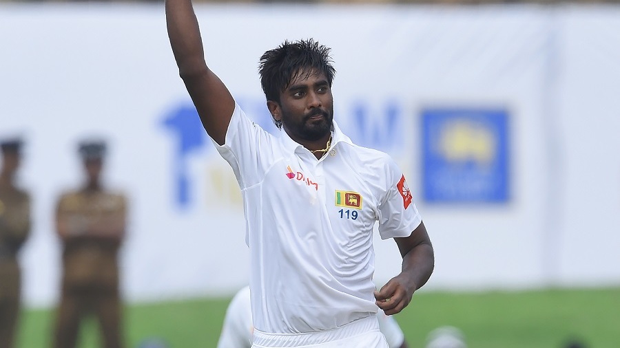 Nuwan Pradeep was Sri Lanka's most economical bowler on a disastrous opening day