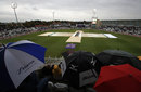 The umbrellas were up as rain interrupted play, England v West Indies, 2nd ODI, Trent Bridge, September 21, 2017 The umbrellas were up as rain interrupted play, England v West Indies, 2nd ODI, Trent Bridge, September 21, 2017