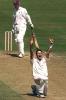 Keith Parsons of Somerset is trapped LBW by Damien Fleming of Australia for three, during day four of the tour match between Somerset and Australia, played at Somerset County Ground, Taunton, England.
