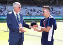 Tom Curran was handed his Test cap by Bob Willis, Australia v England, 4th Test, Melbourne, December 26, 2017