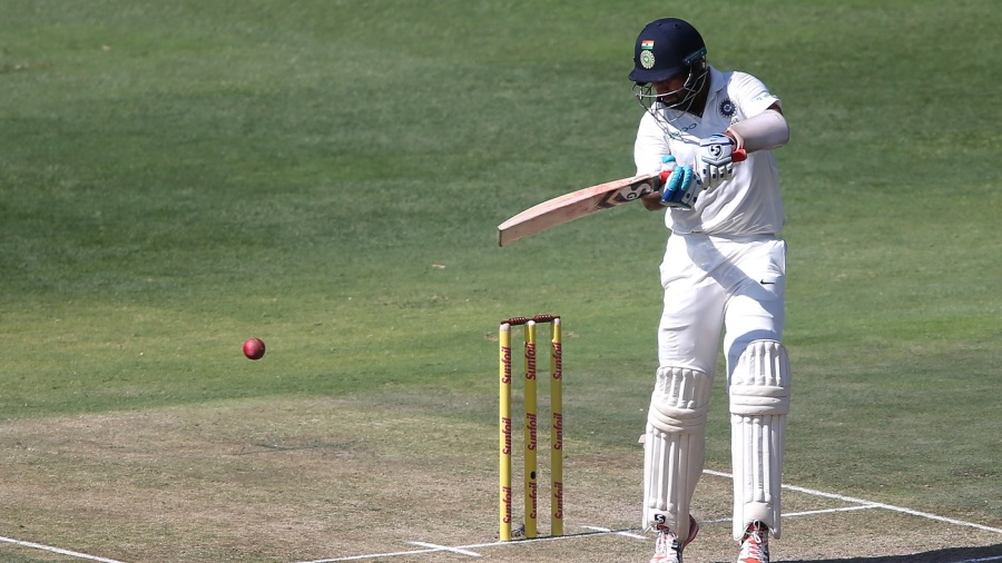 Cheteshwar Pujara stands tall to play a cut shot Cheteshwar Pujara stands tall to play a cut shot