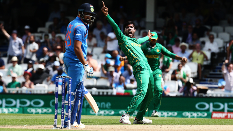 Rohit Sharma was trapped leg before for a duck by Mohammad Amir Rohit Sharma was trapped leg before for a duck by Mohammad Amir