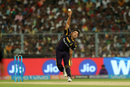 Piyush Chawla in his delivery stride, Kolkata Knight Riders v Kings XI Punjab, IPL 2018, Kolkata, April 21, 2018