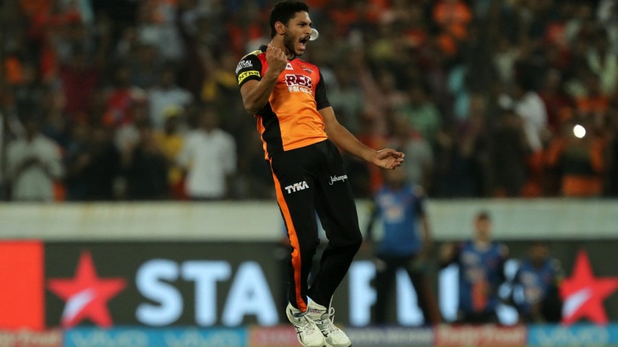 Basil Thampi exults after dismissing Chris Gayle Basil Thampi exults after dismissing Chris Gayle