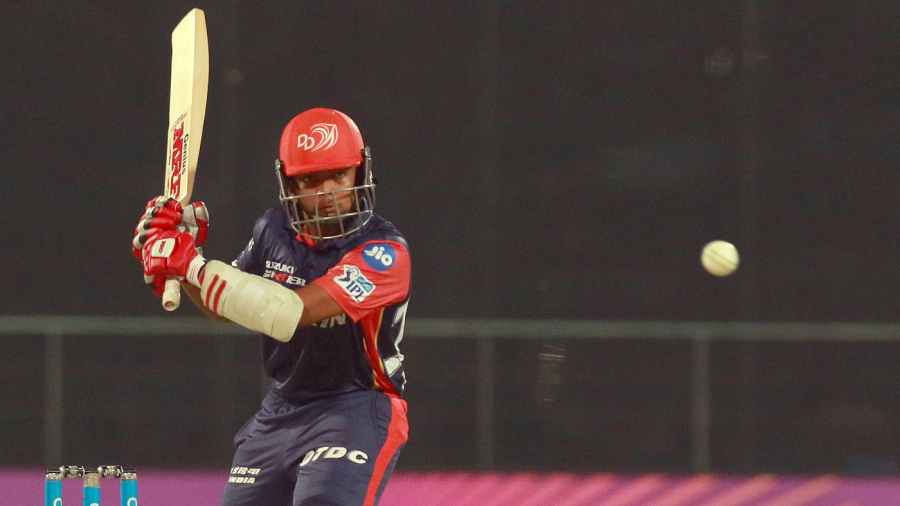Prithvi Shaw winds up against a short ball Prithvi Shaw winds up against a short ball