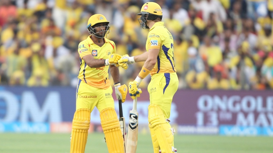 Openers Ambati Rayudu and Shane Watson completed a fifty-run stand Openers Ambati Rayudu and Shane Watson completed a fifty-run stand