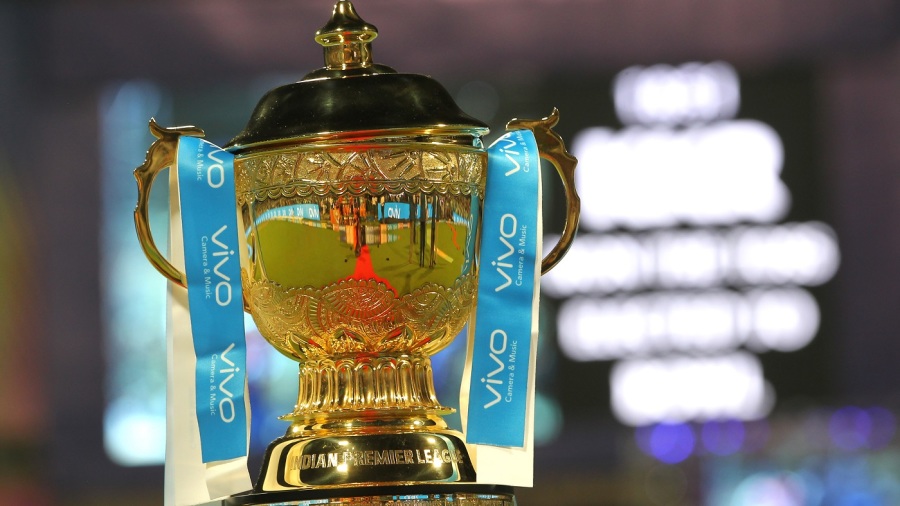 The IPL 2018 trophy on display The IPL 2018 trophy on display