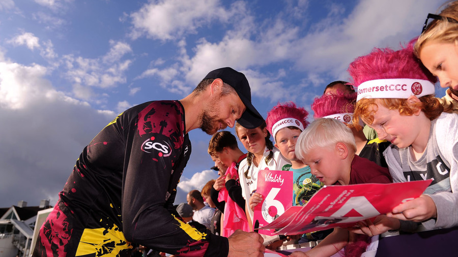 Taunton fans gather for autographs Taunton fans gather for autographs