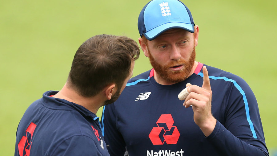 Jonny Bairstow sports a bandage on his injured finger Jonny Bairstow sports a bandage on his injured finger