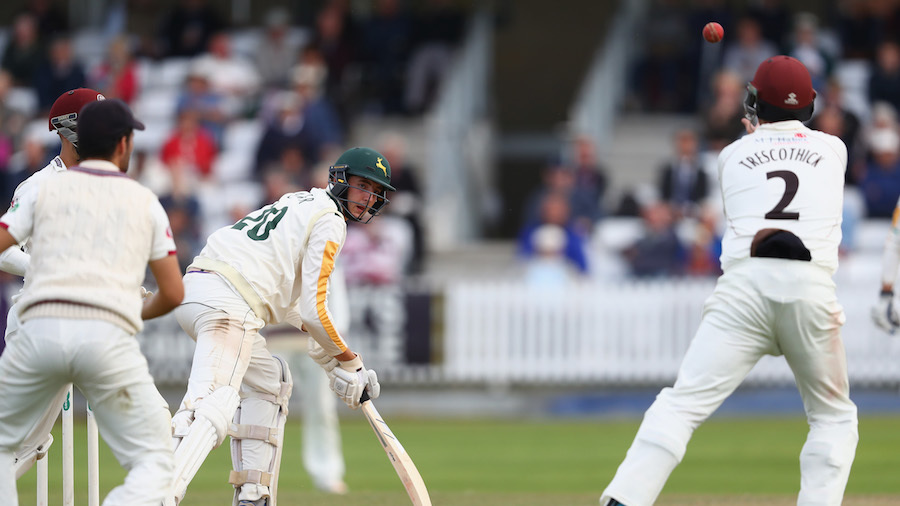 Marcus Trescothick takes a catch in the slips Marcus Trescothick takes a catch in the slips