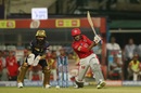 Mayank Agarwal drives down the ground, Kolkata Knight Riders v Kings Xi Punjab, Indian Premier League 2019, Kolkata, March 27, 2019