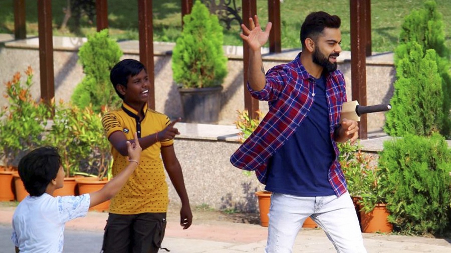 Virat Kohli shoots a commercial in Indore before the first Test Virat Kohli shoots a commercial in Indore before the first Test