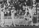 Maninder Singh protests at being given out lbw to Greg Matthews as the Test ends in a tie, India v Australia, Madras, 1986-87