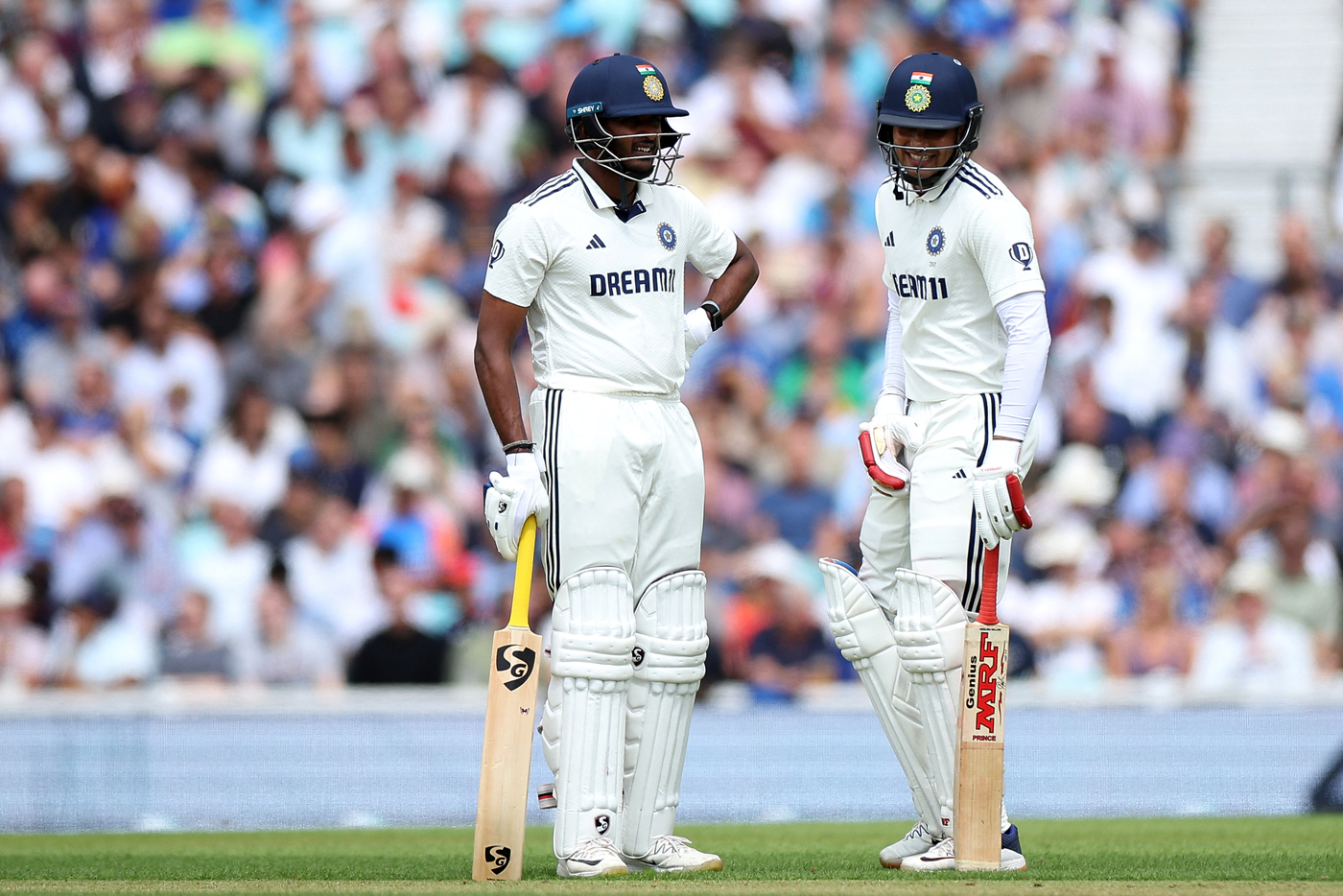 Rain forces early lunch after Sai Sudharsan steadies India