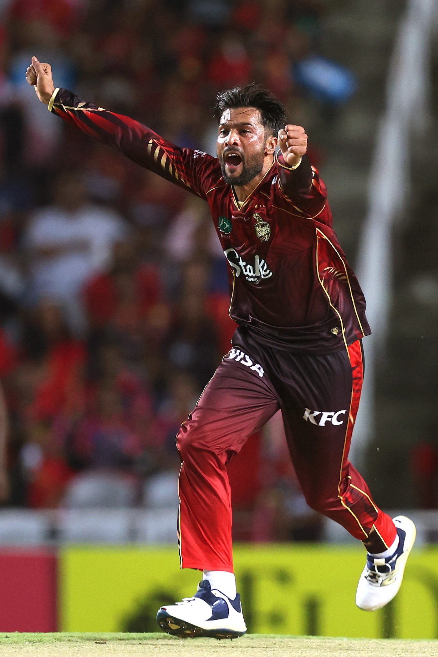 Amir and Carty play the starring roles as Knight Riders end Falcons jinx