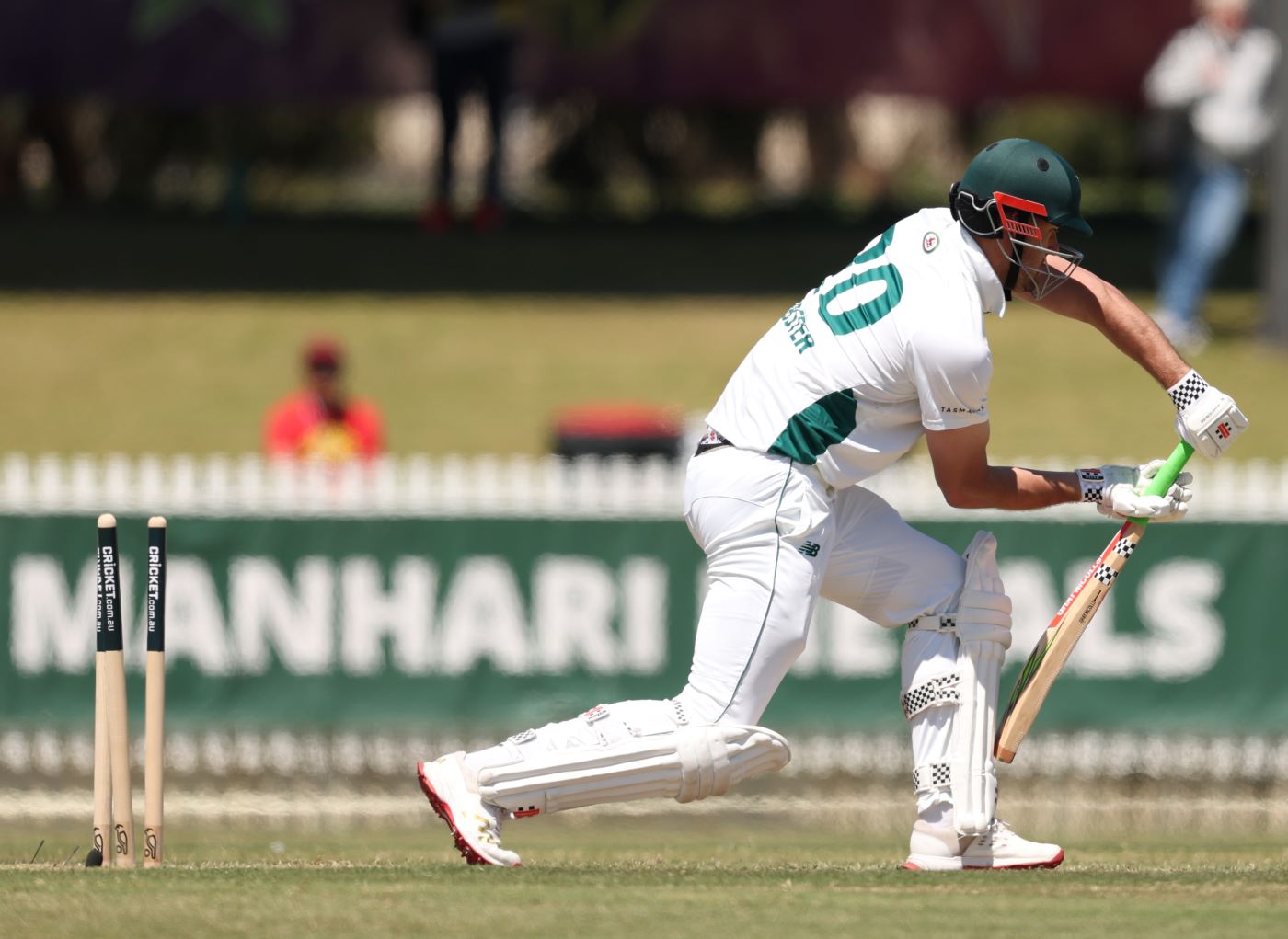 Webster falls cheaply as Perry takes five