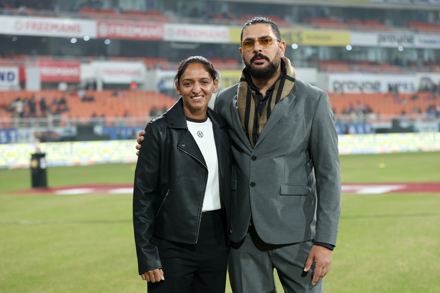 Harmanpreet Kaur, Yuvraj Singh stands inaugurated at New Chandigarh Stadium