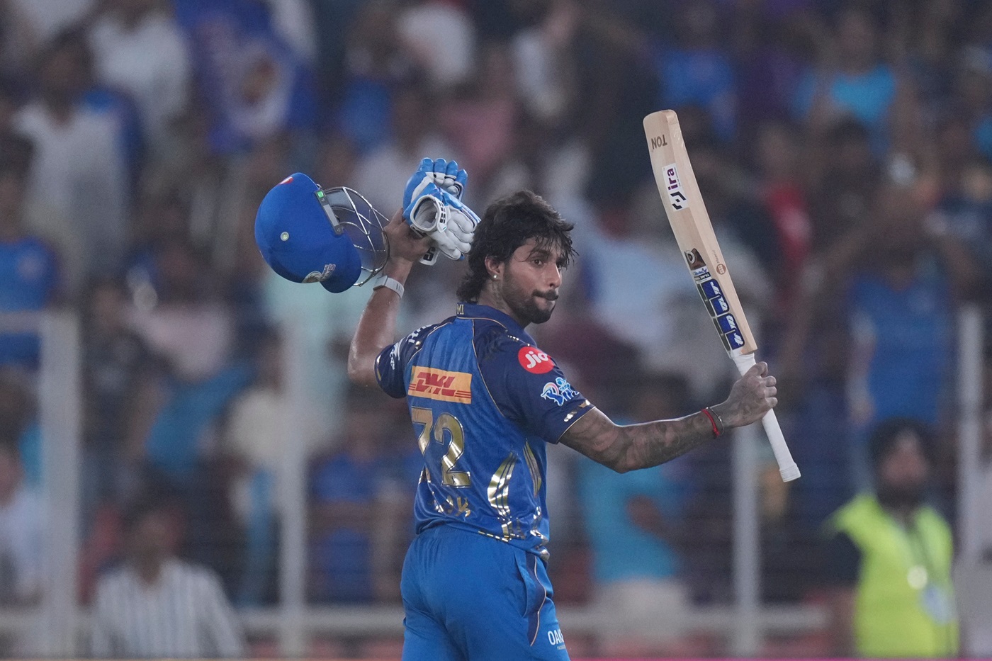 Tilak ends MI's losing streak with 45-ball century