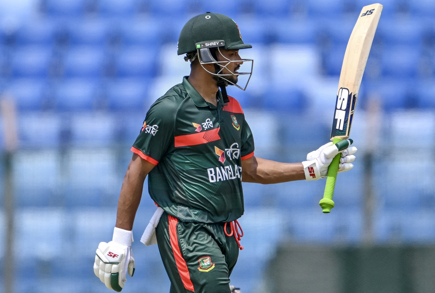 Shanto century takes Bangladesh to 265 in humid Chattogram