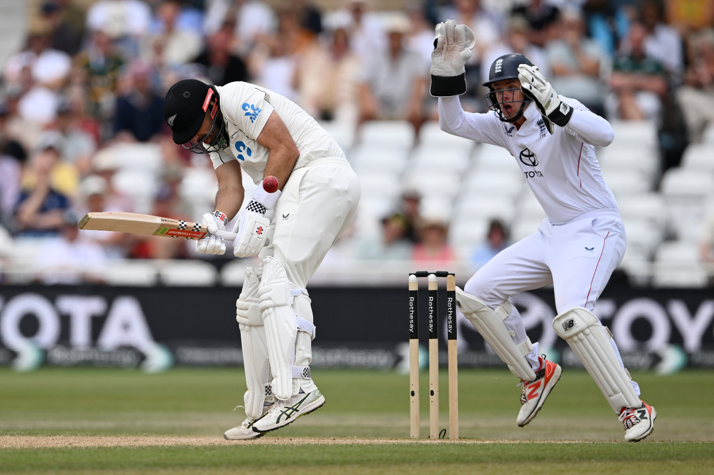 Ravindra misses century but Mitchell grinds NZ towards big lead